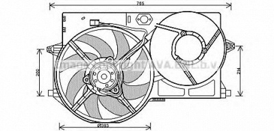 AVA QUALITY COOLING pe7540 -  Вентилятор, охлаждение двигателя